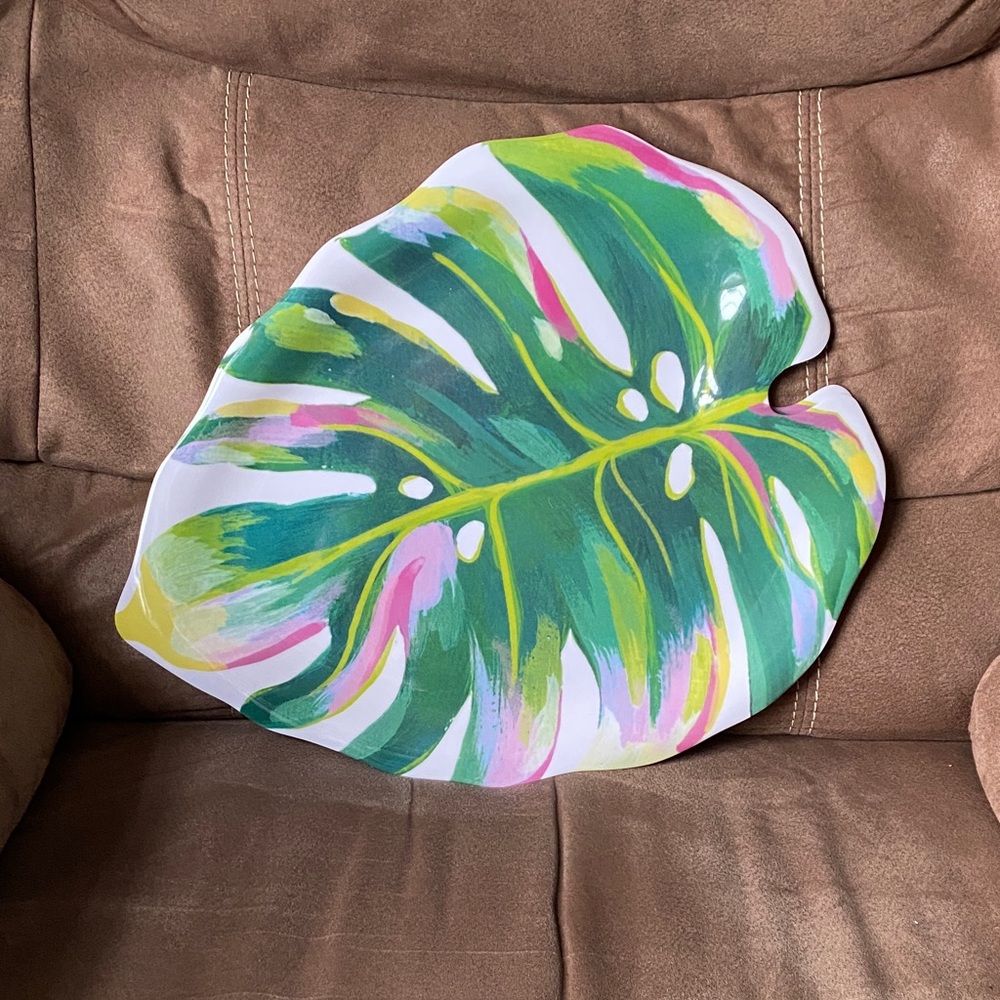 Tropical Leaf Decorative Platter